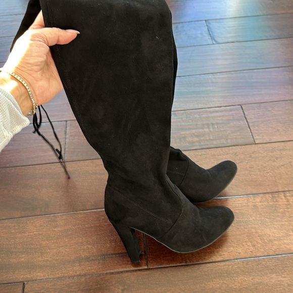 Black Over the Knee Boots - Picture 5 of 6